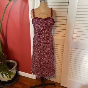 MIAMI | red floral summer dress M
